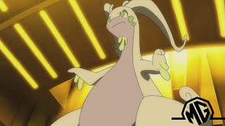 Heliolisk vs Goodra | Ash vs Clemont | Pokémon XYZ series Battle Scene | Mythic Gengar