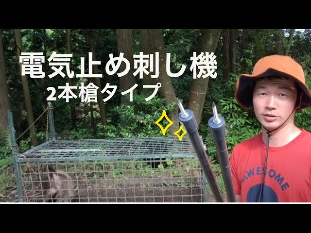 くくり罠用電気止め刺し機の使い方 - YouTube