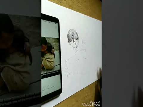 Cara Menggambar Naruto kecil dengan 1 pulpen tanpa Sketsa. 