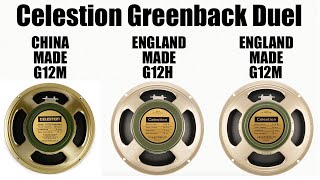 Greenback Duel - G12M (China) vs Heritage Series G12M vs G12H