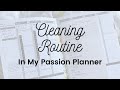 PASSION PLANNER | How I Created and Track My Cleaning Routine Working Full-Time | The Pixie Planner
