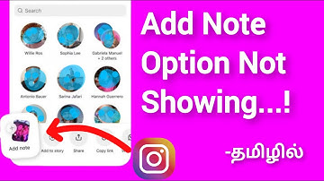 How to solve Instagram reels Add Note option not showing tamil/Instagram add note option not showing