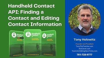 Handheld Contact API: Finding a Contact and Editing Contact Information