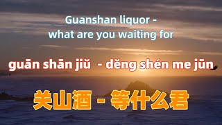 关山酒 - 等什么君 guan shan jiu - what are you waiting for.Chinese songs lyrics with Pinyin.