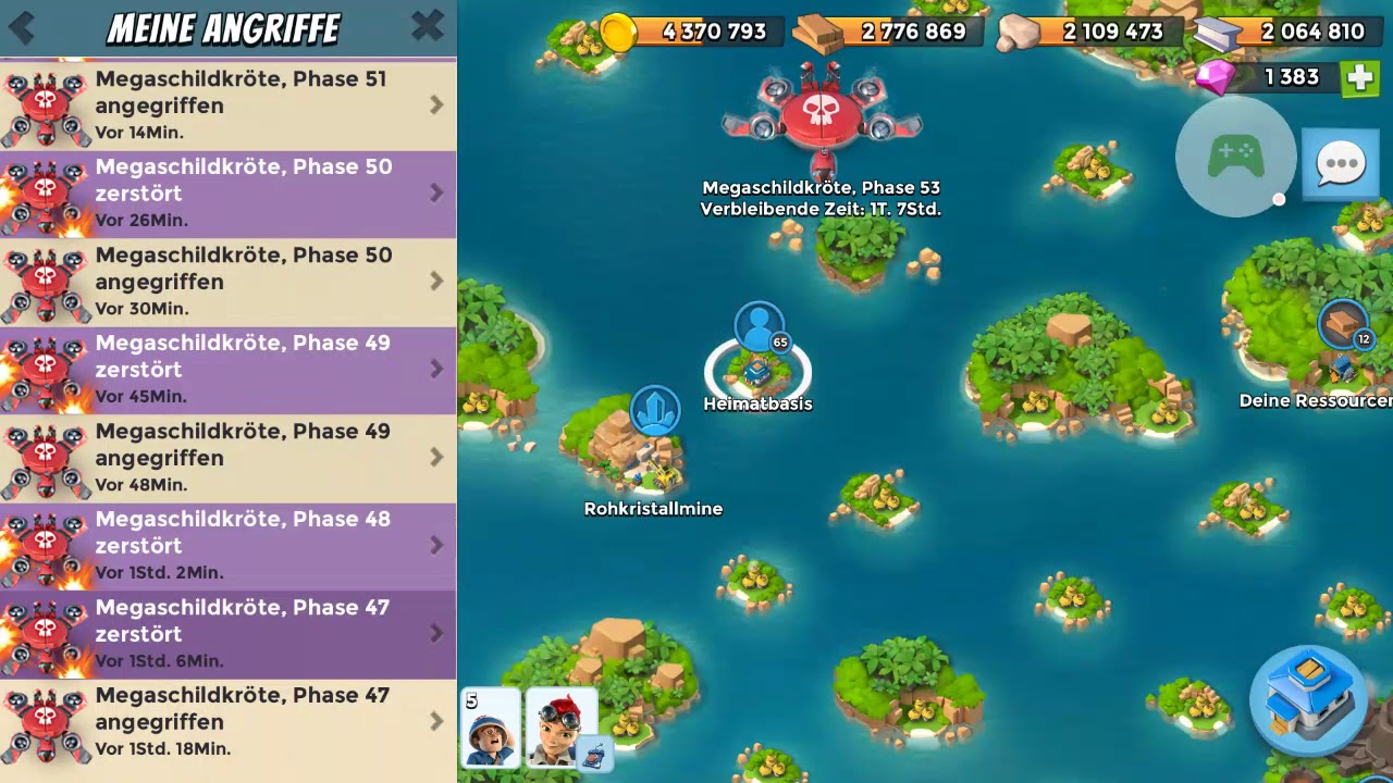 Boom Beach - Mega Turtle - Stage 48 + 49 Solo and stage 50