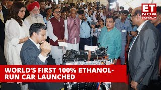 Nitin Gadkari Launches World's First 100% Ethanol-Powered Car | Toyota Innova Flex Fuel