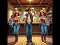 Fun Country Line Dance Animated Ai Shorts | Country Music | Happy Clips