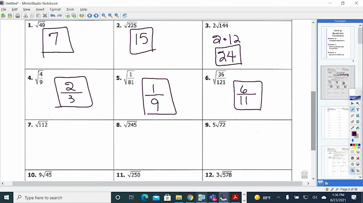 U2C4L1: SIMPLIFY RADICAL REVIEW
