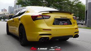 Maserati Ghibli (RWD) FI Exhaust Catless Downpipe + Valvetronic Catback System
