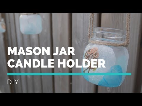MODERN FARMHOUSE DECOR | DIY MASON JAR CANDLE HOLDER