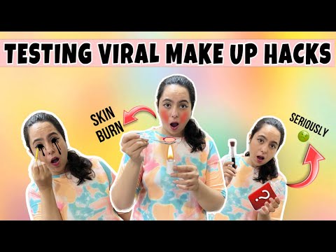 Testing VIRAL MAKEUP HACKS😱🤯Do they Work?😲#hacks #viralbeautyhacks #makeuphacks