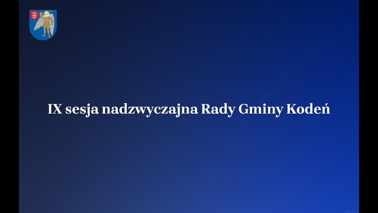 IX sesja nadzwyczajna Rady Gminy Kodeń