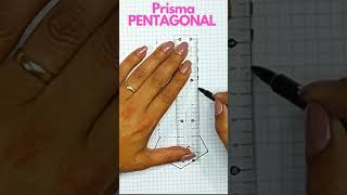 Aprende a hacer un Prisma PENTAGONAL #shorts #short   #shortsfeed  #feedshorts #geometria #geometry