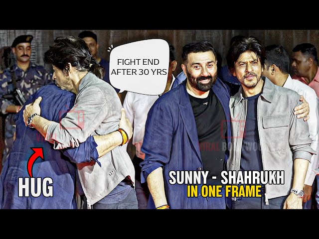 Shahrukh Khan HUG Sunny Deol | Finally The Moment arrives after 30Years | Fight End class=