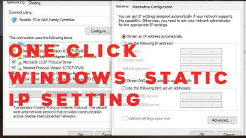 One Click Windows Static IP Setting