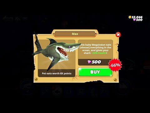 sharknado 5 Max Pet - Gameplay (Cost 500 GEMS) - Hungry Shark World