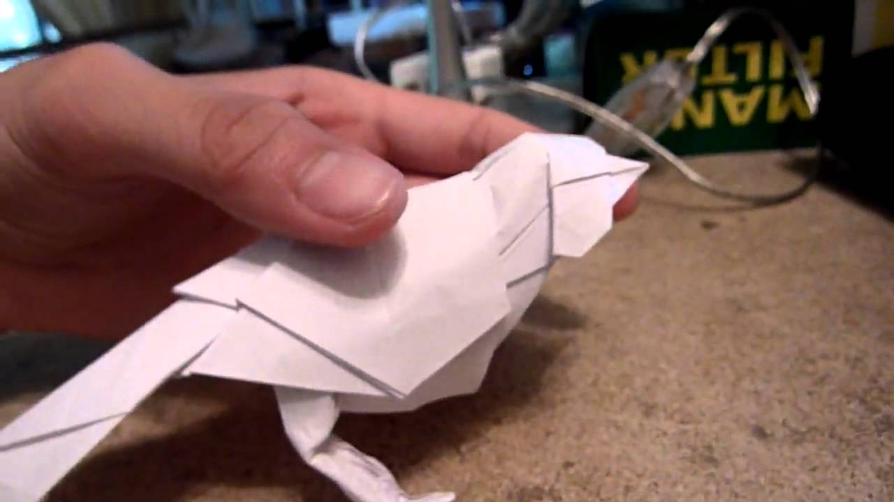 Origami Songbird 1 (Robert J. Lang) [AVCHD Lite; printer paper] YouTube