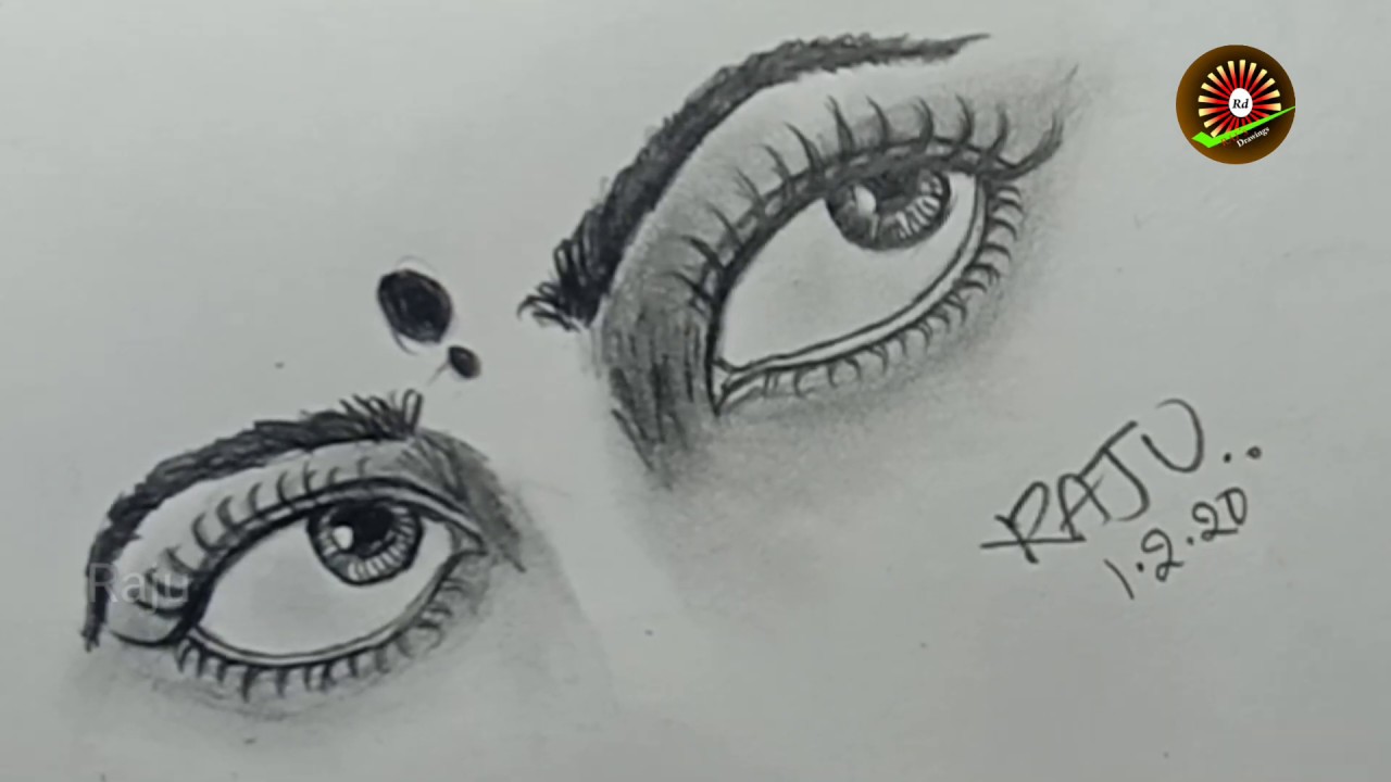 Easy eye drawing with pencil for beginners//Raju drawing - YouTube