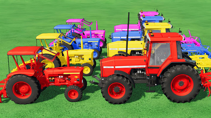 Work with Colors - JOHN DEERE vs MASSEY Tractors Cultivating Challenge in Rainy Weather - FS22