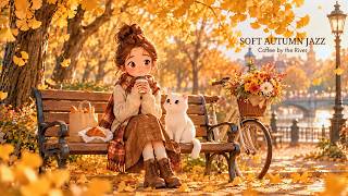 Soft Jazz ☕ Cozy Autumn Morning Playlist 🐾 | Coffee & Croissants | A Park Bench Under Golden Leaves screenshot 2
