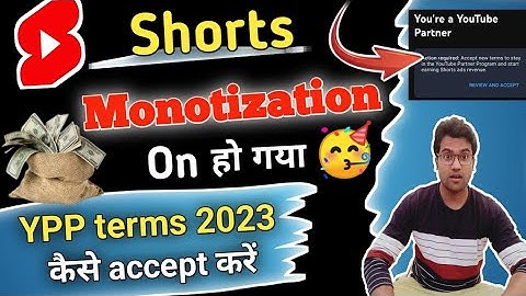 How to accept new YouTube terms | YPP Terms 2023 | Shorts monetization update | ypp review & accept