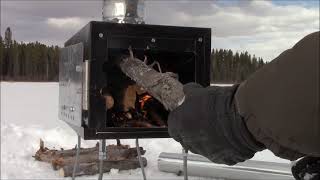 Piecyk ze skrzynki na narzędzia. Wood stove from toolbox without welding just screws and rivets.