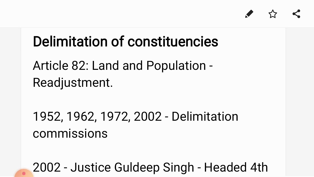 Article 82 Article 82: Delimitation of constituencies - TAMIL - YouTube