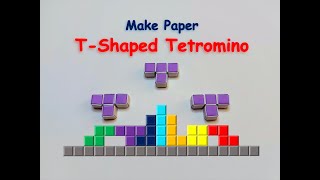 Tetris Game: How to Make Origami T-Shaped Tetromino | Modular Origami Bricks and Tiles