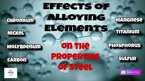Effects of alloying Elements on the Properties of steel.  ||Engineer