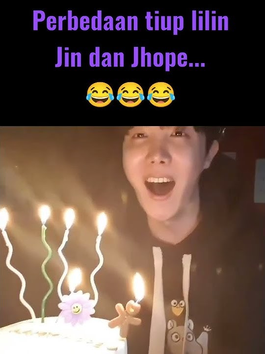 Perbedaan cara tiup lilin Jin dan Jhope...lilin kue ultahnya jin unik yaa...😅😅#shorts #fyp #bts