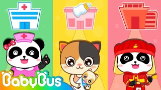 Baby Role Play | Firefighter, Police Officer, Doctor Song | Nursery Rhymes | Kids Songs | BabyBus