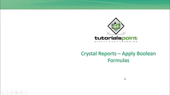 SAP Crystal Reports - Apply Boolean Formulas