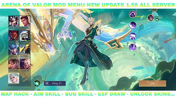 Arena Of Valor Mod Menu New Update 1.59 | Map Hack, Draw Esp, Aim Skill Hero, Unlock Skins, Bypass..