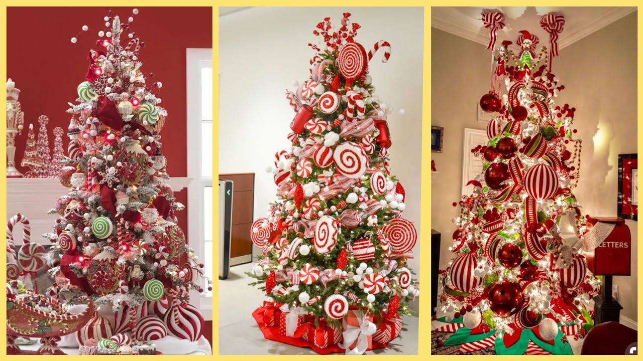 White and Red Christmas Decoration and Trends 2020,Christmas Tree  Decoration And Ideas 