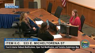 Staff Hearing Officer - December 10, 2025