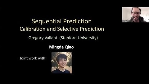 Gregory Valiant (Stanford) - Sequential Prediction