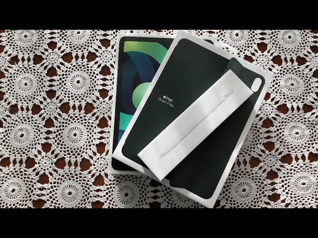 Unboxing iPad Air 4 Green + Smart Folio + Apple Pencil 2