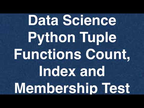 30 Python Tuple Functions & Membership Test | Online Training Download app from below link