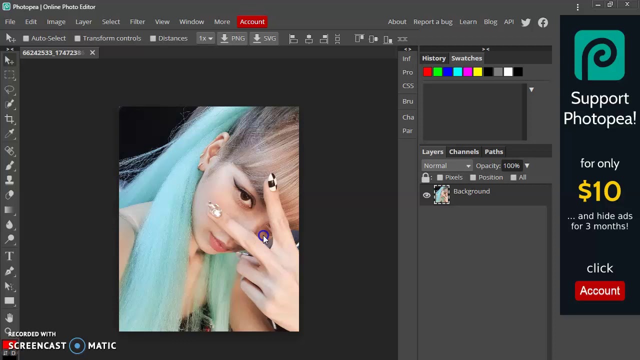 How to use PSD coloring on Photopea