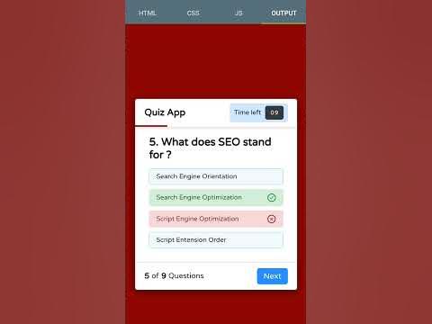 Quiz App Using HTML l CSS | Js - YouTube
