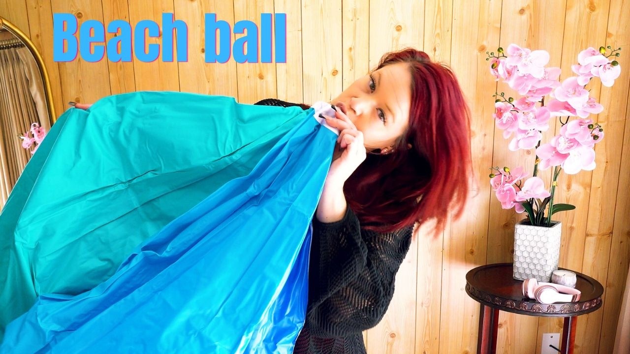 Giant Blue Beach Ball Inflation