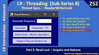RW Lock | Part 5 - Acquire & Release Read Lock | C# Advanced #252