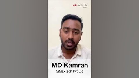 MD Kamran | Student Placement Testimonial | VLSI Design | aiit institute
