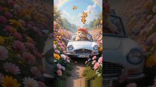 “VIP Cat Drives Through Magic Worlds 🚗🌈 | Sunset, Garden &amp; Neon Night Adventures!”#cute#cat#viral