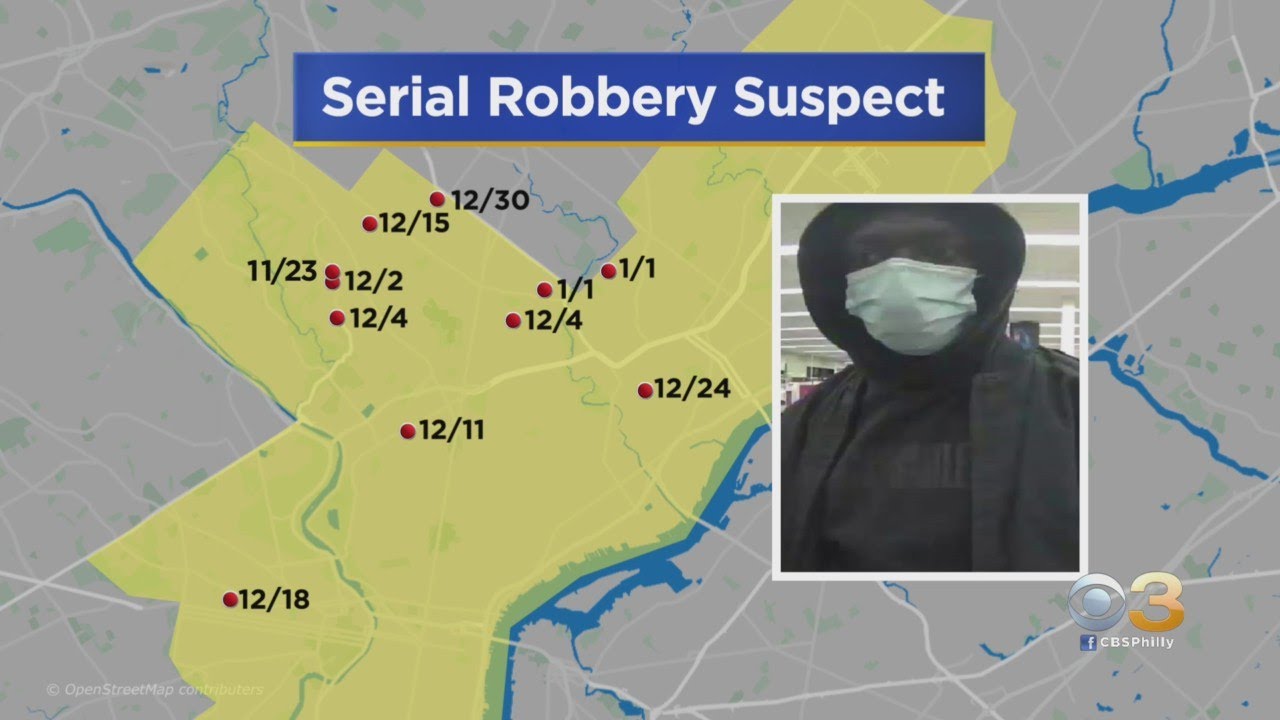 Philadelphia Police Searching For Serial Robbery Suspect - YouTube