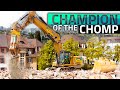 Munching On Buildings With Custom Demolition Machines | Oil Quick Attachments | Euro Vlog 5