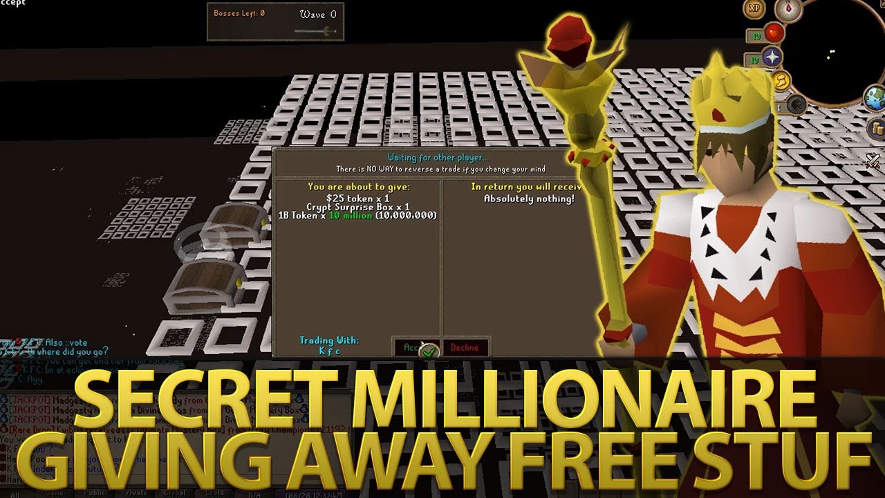 Giving away free stuff to EVERYONE! *Secret millionaire* [Eclipse RSPS]