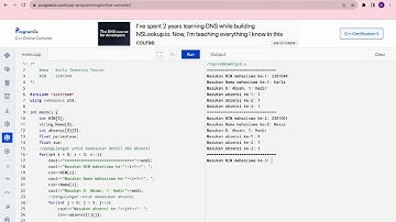 Aplikasi data absensi mahasiswa/i | array 2 dimensi.