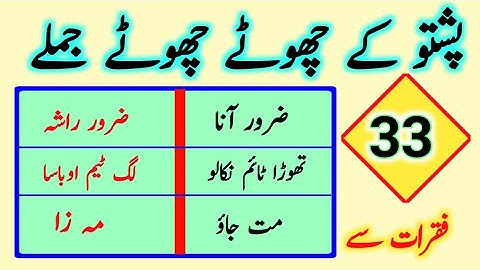pashto short sentences part 5|spoken pashto course|pashto speaking practice