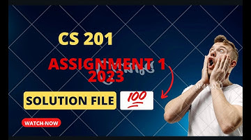 Cs201 Assignment 1 solution 2023 with solution file.
